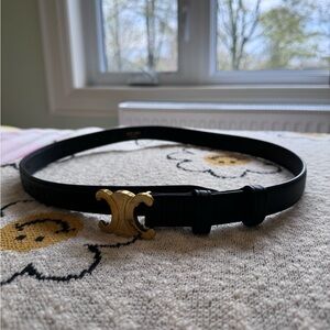 “CELINE” Triomphe Black Belt; 1:1